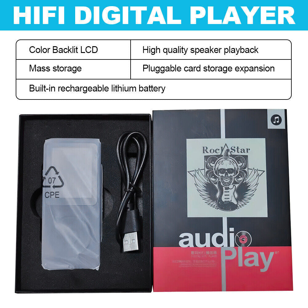 Support 128GB Bluetooth MP4/MP3 Lossless Music Player FM Radio Recorder Sport