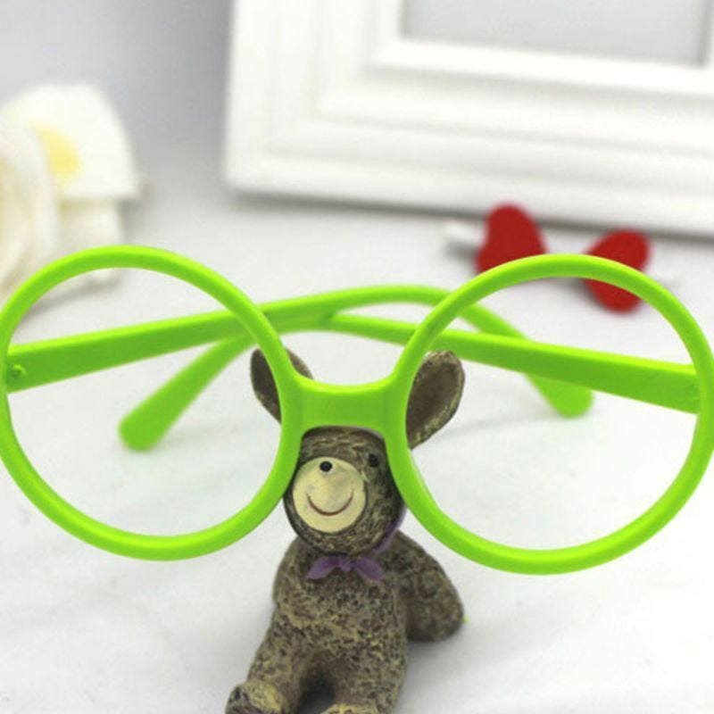 Retro Nerd Style Cute Baby round Glasses Frame No Lenses Candy Color Plastic