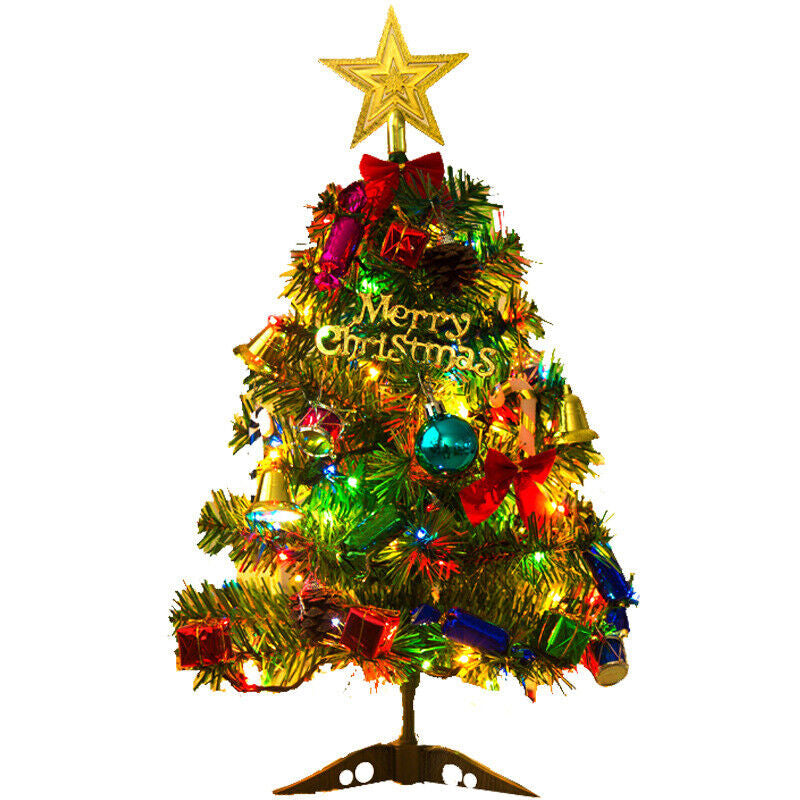 Tabletop Artificial Small Mini Christmas Treeled Lights Ornament