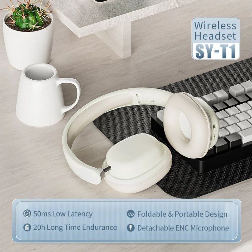 Wireless Bluetooth Headphones with Noise Cancelling Over-Ear Earphones Headset