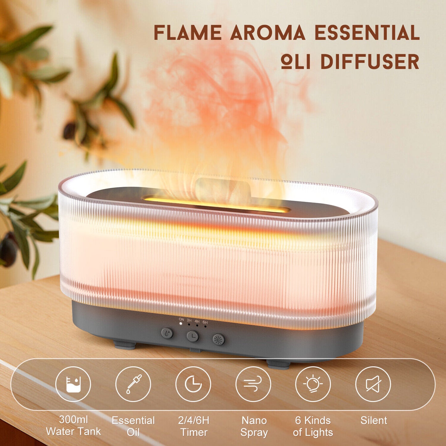 Humidifier Aroma Diffuser Humidifier Ultrasonic Essential Oil Aromatherapy