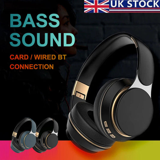 Wireless Bluetooth Headphones with Noise Cancelling Over-Ear Stereo Earphones