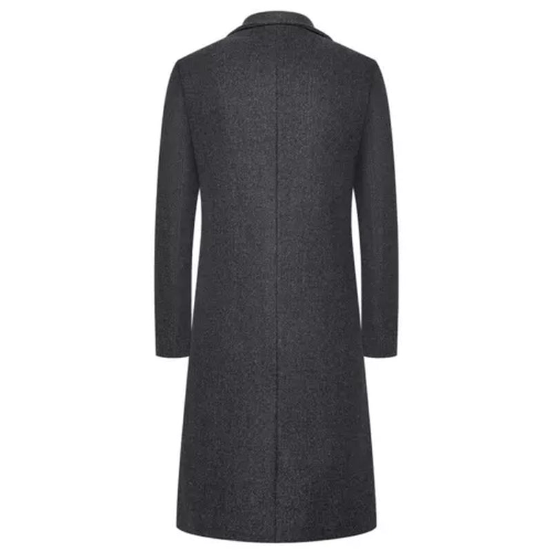 Men’s Winter Formal Trench Coat – Warm Long Overcoat for Smart Work or Daily Wear