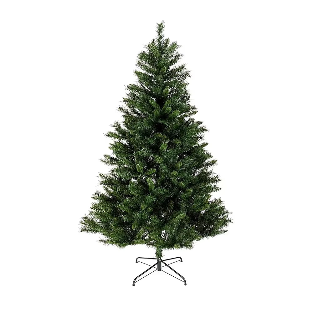 2.1M Christmas Tree with 800 Tips Folding Stable Metal Stand Fast Assemble Flame Retardant PVC Green Artificial Christmas