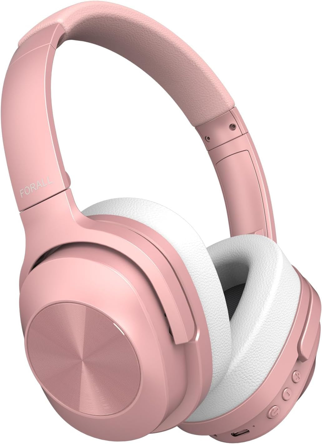 Active Noise Cancelling Headphones, over Ear Wireless Bluetooth Headphones, Hi-Res Audio, Deep Bass Memory Foam Ear Cups, 40H Playtime for Travel Home Office - Black