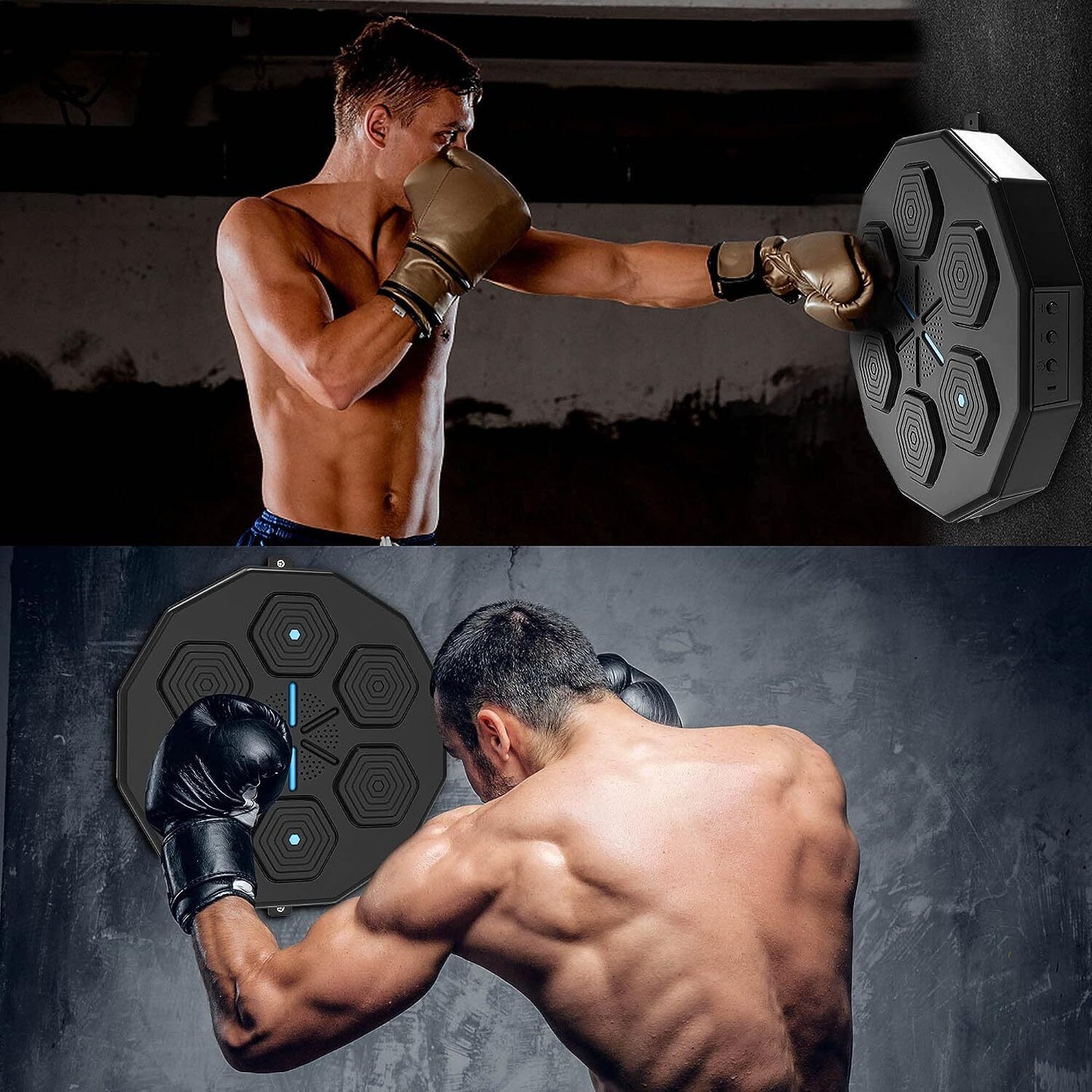 Boxing Training Machine Target Wall Mount Bluetooth Music Indoor React Exercise