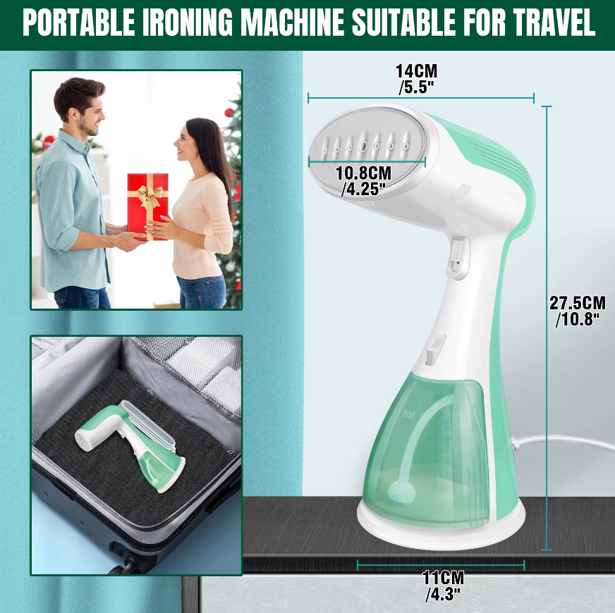 Tired of Wrinkled Clothes on the Go? Meet Your New Travel Companion: The Portable 280ml Handheld Garment Steamer!