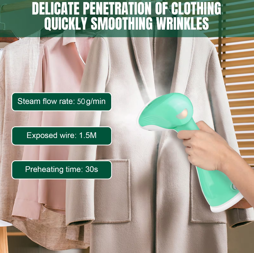 Tired of Wrinkled Clothes on the Go? Meet Your New Travel Companion: The Portable 280ml Handheld Garment Steamer!