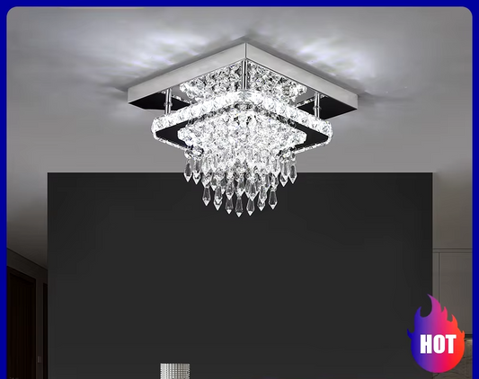 Crystal LED Ceiling Lamps K9 Living Room Stainless Steel Chandelier Luminaire