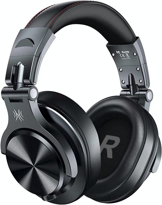 A70 Bluetooth Headphones over Ear, 72 Hrs Playtime, Monitor Level Stereo Sound Quality, Foldable Wireless&Wired DJ Headphone, Professional Studio Headphones for Dj/Tv/Pc/Phone