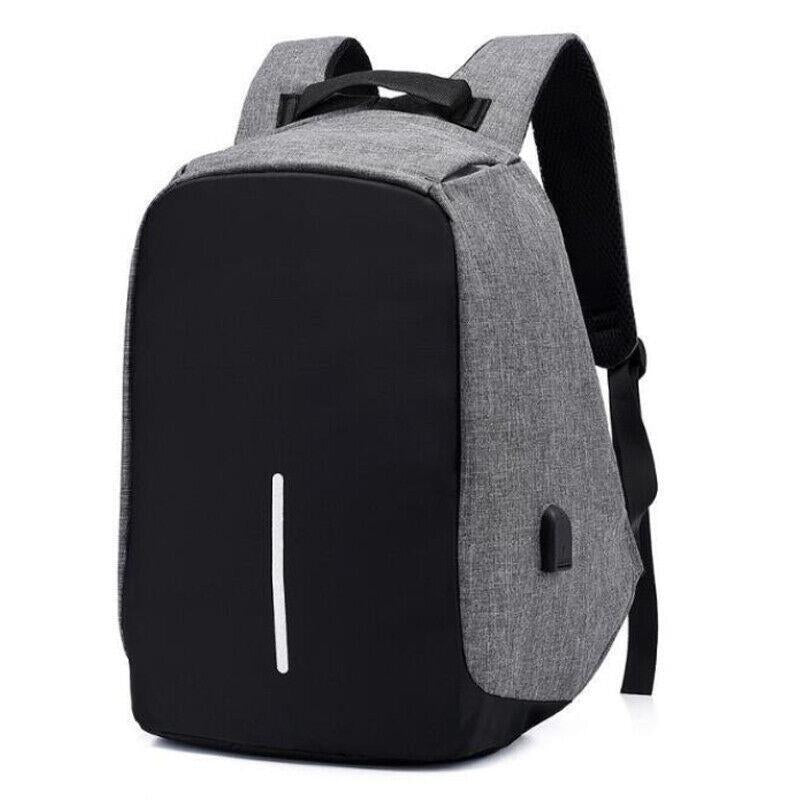 USB Charging Port Unisex Anti-Theft Backpack Laptop Travel Large School Bag