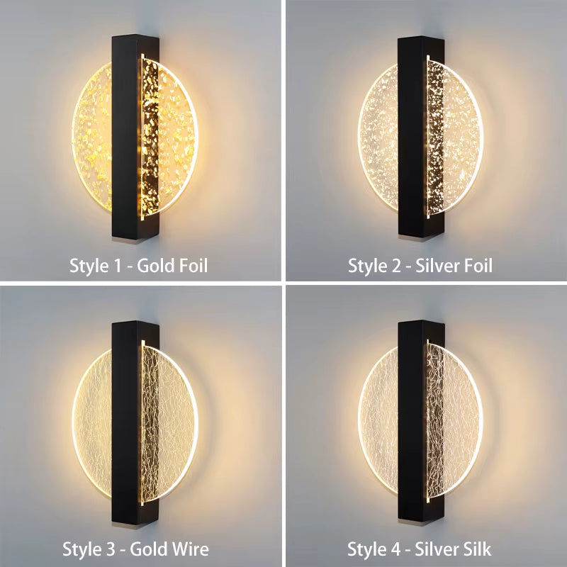 Luxurious LED Wall Lamp Acrylic Modern LED Indoor Wall Light Nordic Sconce Lamp Bedroom Living Room Bedside Light AC85-265V