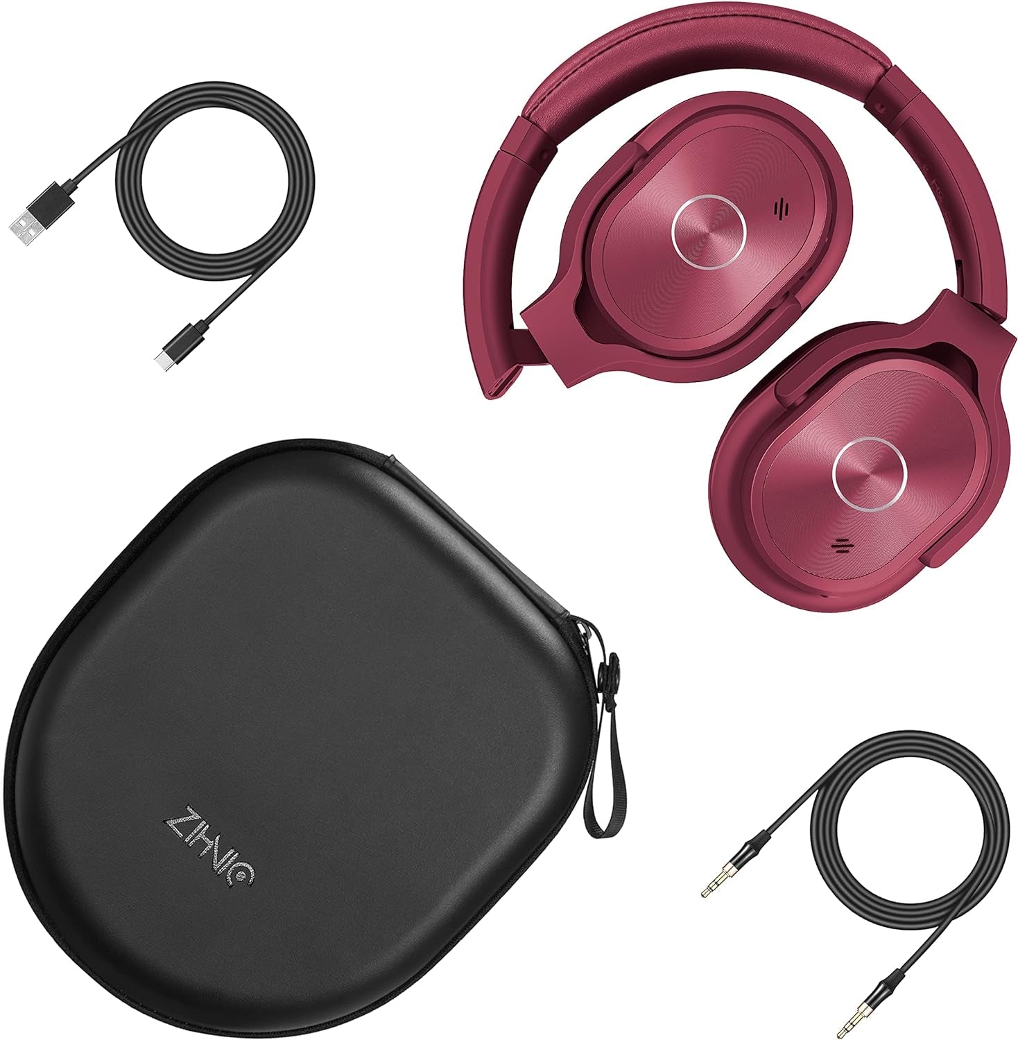 Active Noise Cancelling Headphones, 40H Playtime Wireless Bluetooth Headset with Deep Bass Hi-Fi Stereo Sound,Comfortable Earpads for Travel/Home/Office