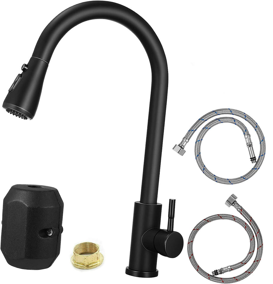 360° Kitchen Sink Mixer Tap – Pull-Out Spout Spray Single Lever Modern Mono Tap