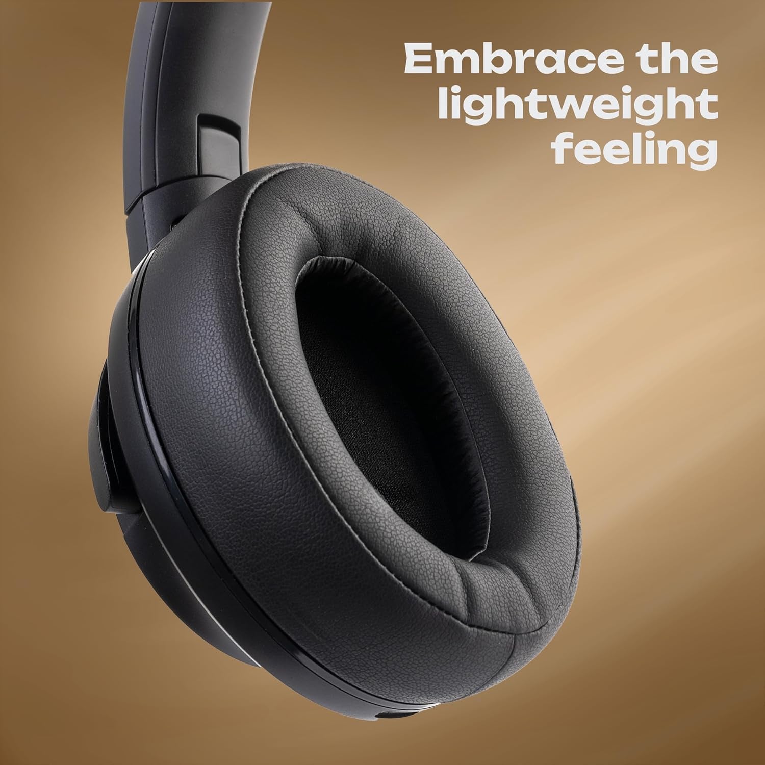 Hybrid Active Noise Cancelling Headphones, 60 Hours Playtime over Ear Bluetooth Headphones, Hi-Fi Stereo Wireless Headphones with Bass Button, Foldable, with Mic for Travel,Mobile Phone,Pc