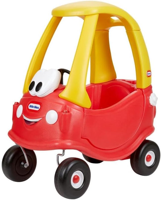 Cozy Coupe Car, Kids Rideon Foot to Floor Slider, Mini Vehicle Push Car with Real Working Horn, Clicking Ignition Switch & Petrol Cap, for Ages 18 Months Plus
