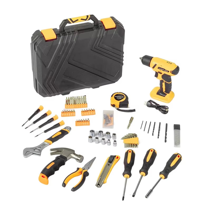 146-Piece Drill Set with 8V Cordless Drill, Home Tool Kit with Portable Case - The Ultimate DIY and Repair Solution