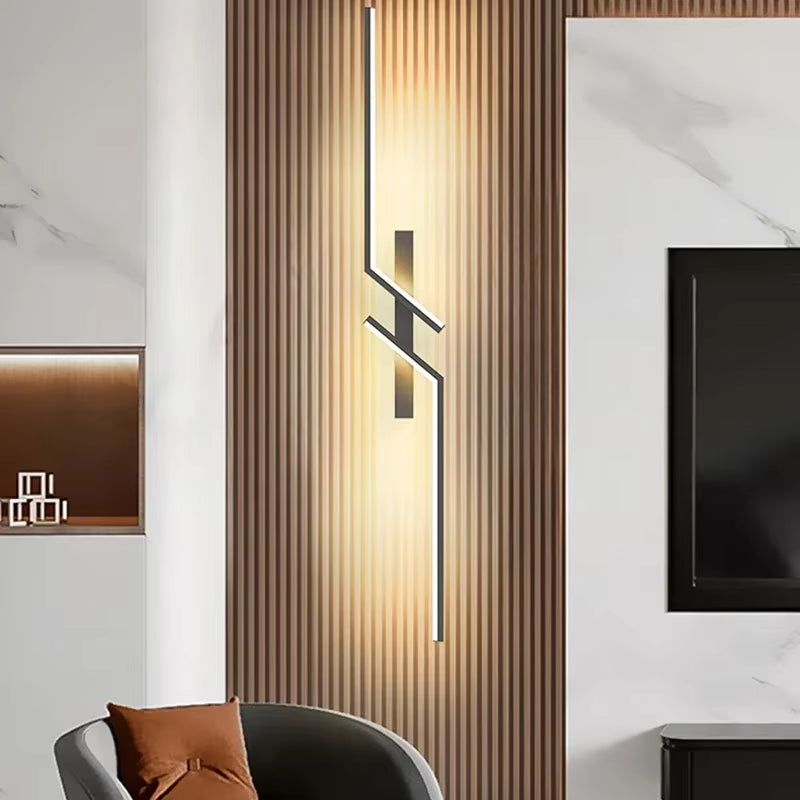 Modern Minimalist LED Wall Lamp – Long Bar Sconce for Living Room, Bedroom, Bedside, and Background Lighting – Sleek Home Decor Interior Light