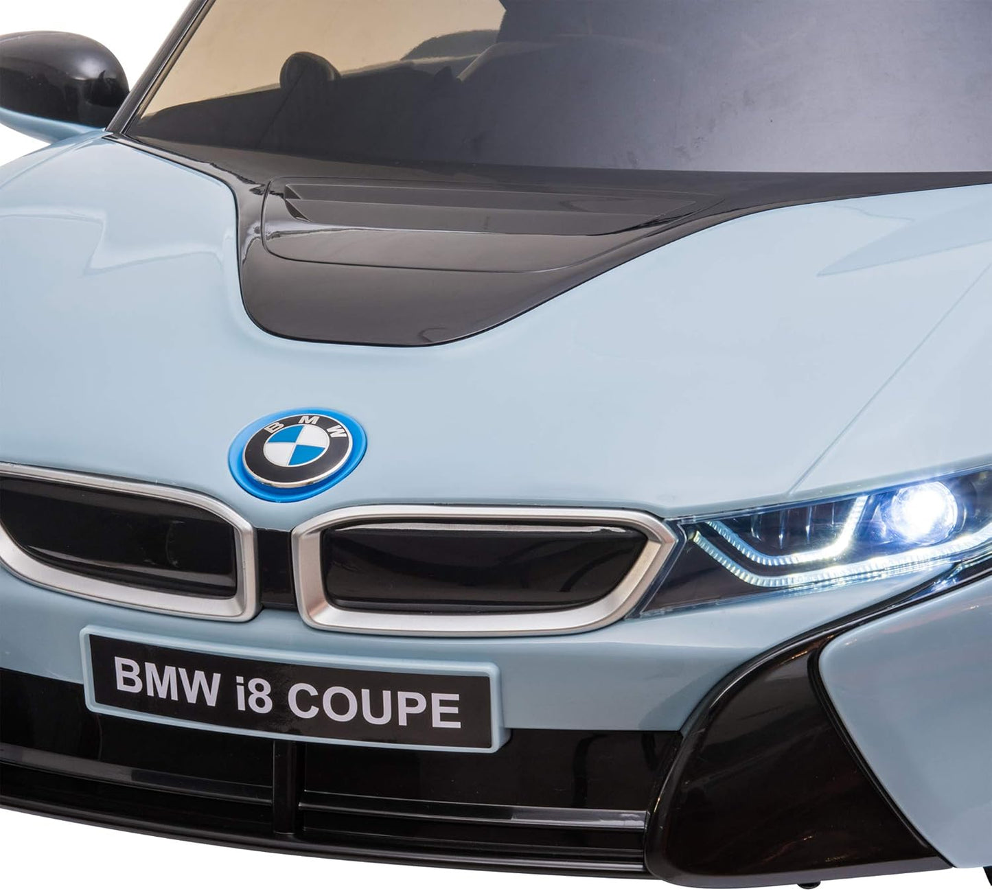 BMW I8 Coupe Licensed 6V Kids Electric Ride on Car Toy with Remote Control Music Horn Lights MP3 Suspension Wheels for 3-8 Years