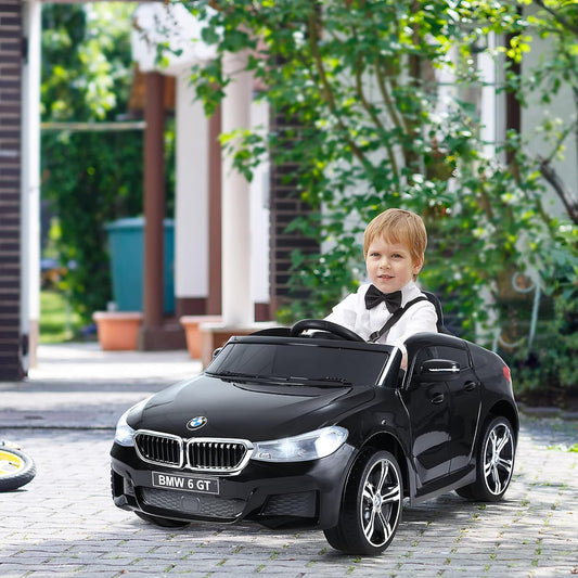 BMW 6GT Licensed 6V Kids Electric Ride on Car with Remote Control LED Headlights Music for 3-6 Years Old