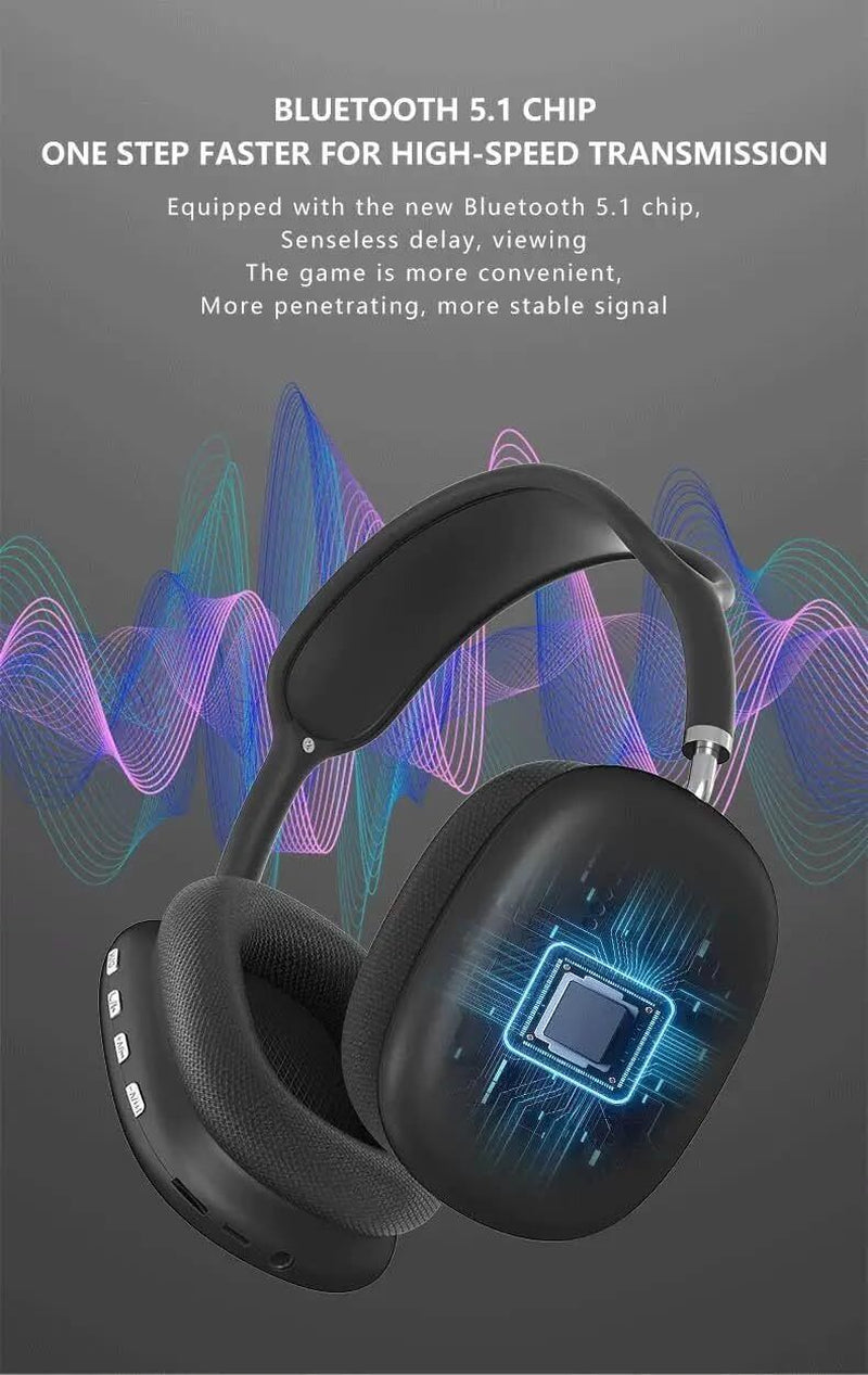 Wireless Bluetooth Headphones - Over-Ear Noise Cancelling Music Sport Headset