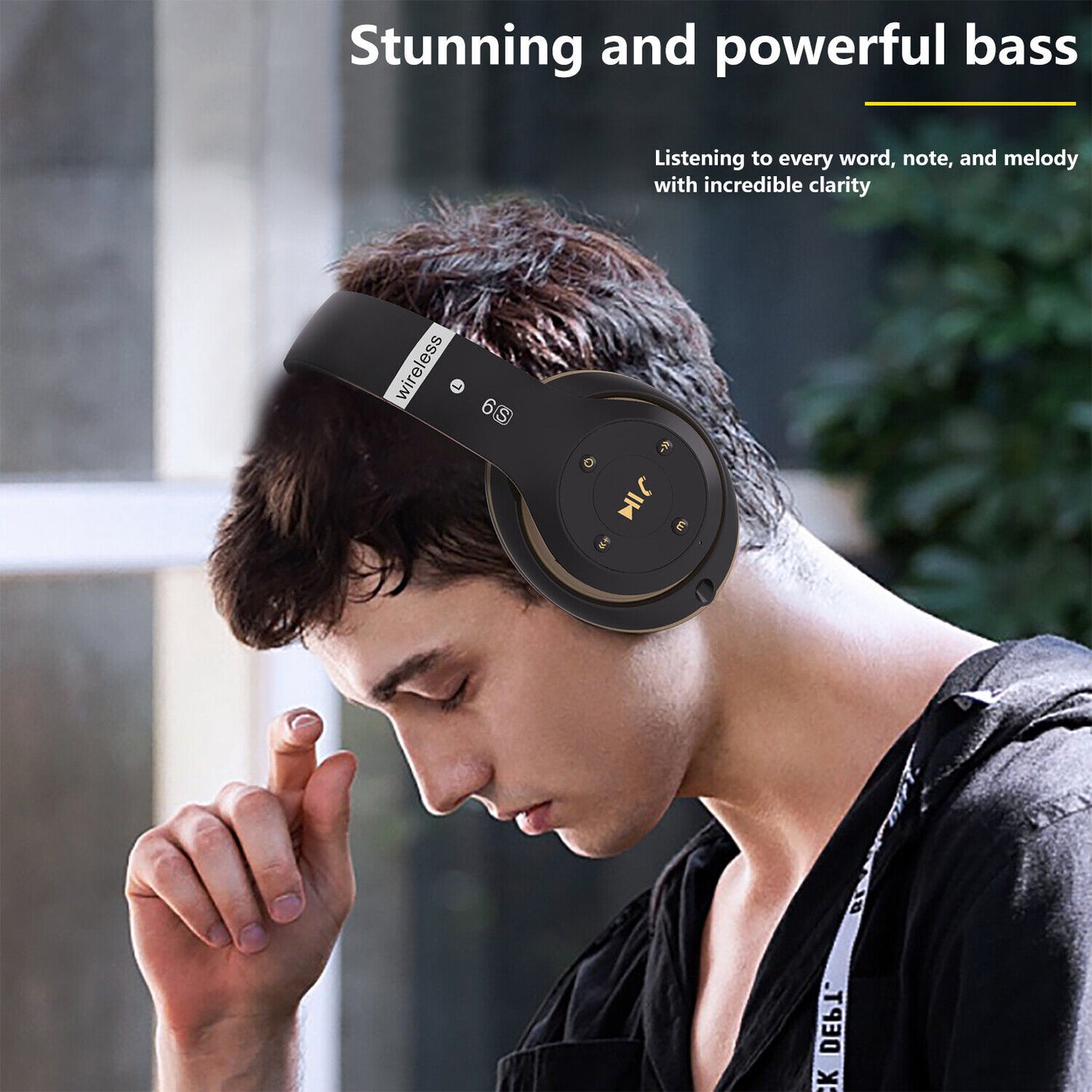 New Wireless Bluetooth Headphones Over-Ear Noise Canceling All Devices