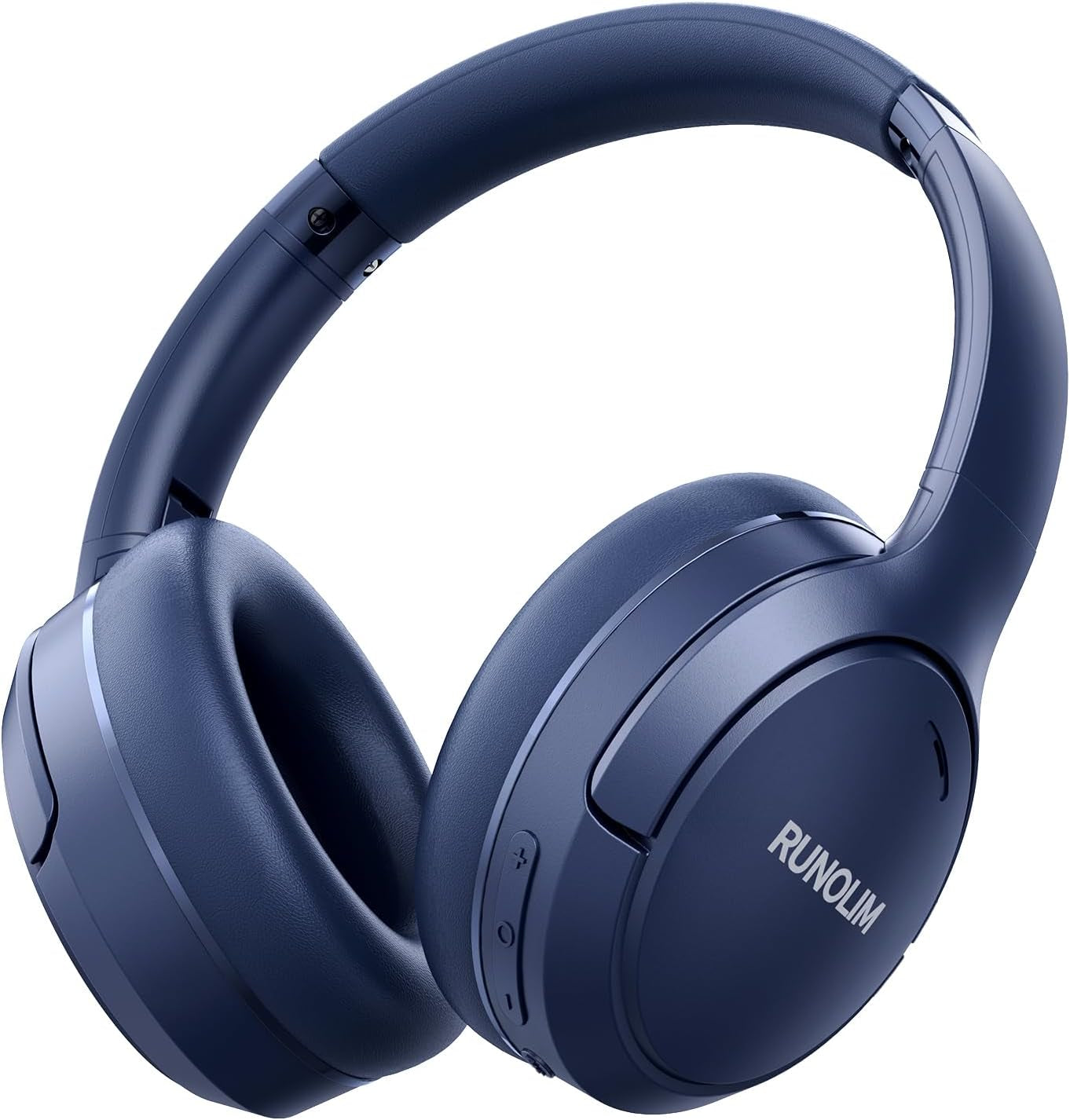 Hybrid Active Noise Cancelling Headphones, Wireless over Ear Bluetooth Headphones with Microphone, 70H Playtime, Foldable Wireless Headphones with Hifi Audio, Deep Bass for Home Travel Office