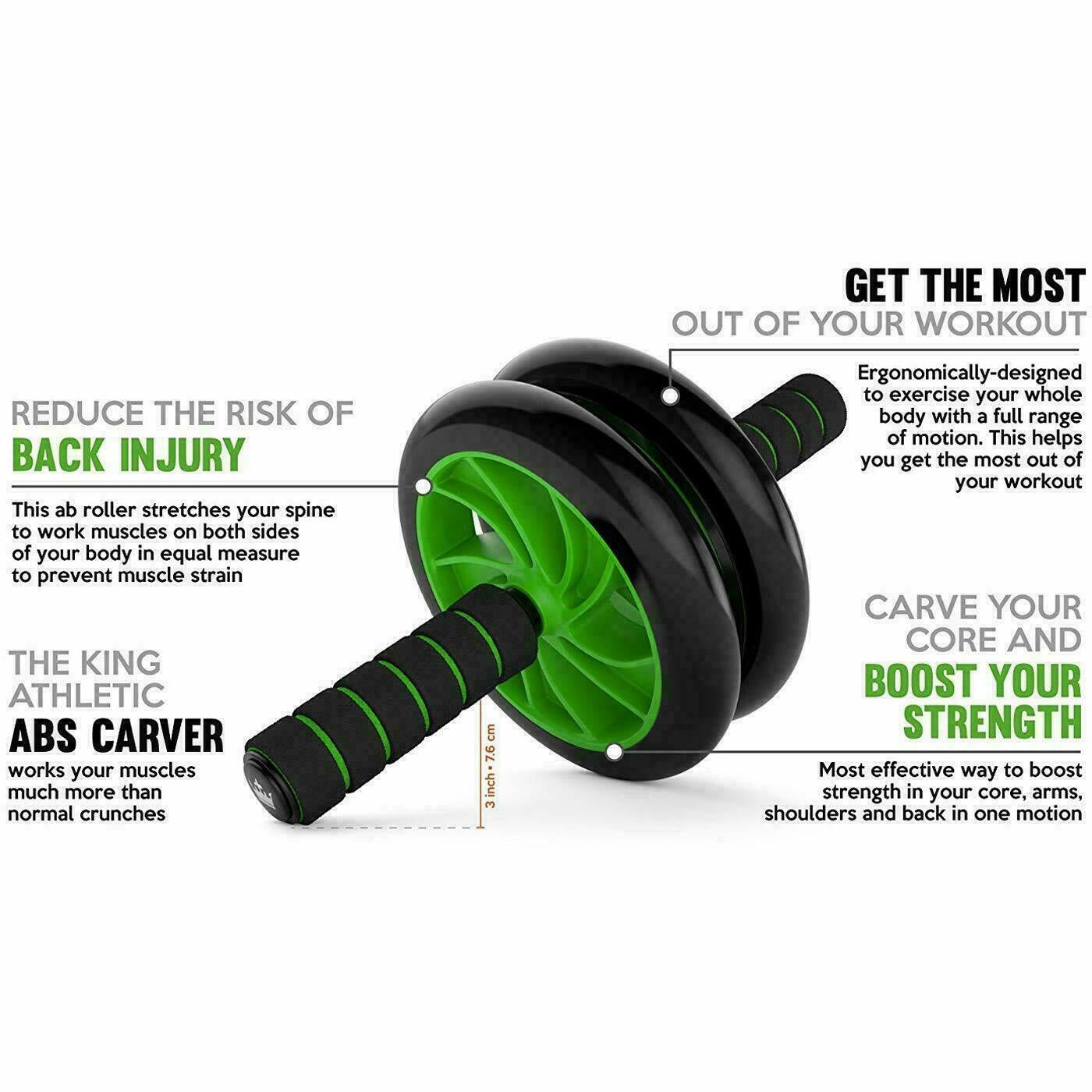 Abs Abdominal Roller Exercise Wheel Gym Fitness Body Machine Strength Training