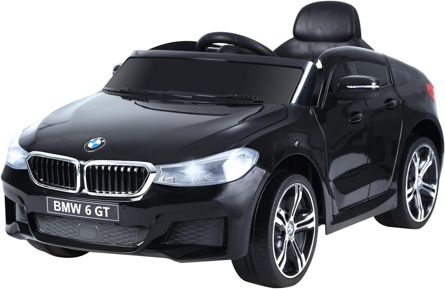 BMW 6GT Licensed 6V Kids Electric Ride on Car with Remote Control LED Headlights Music for 3-6 Years Old