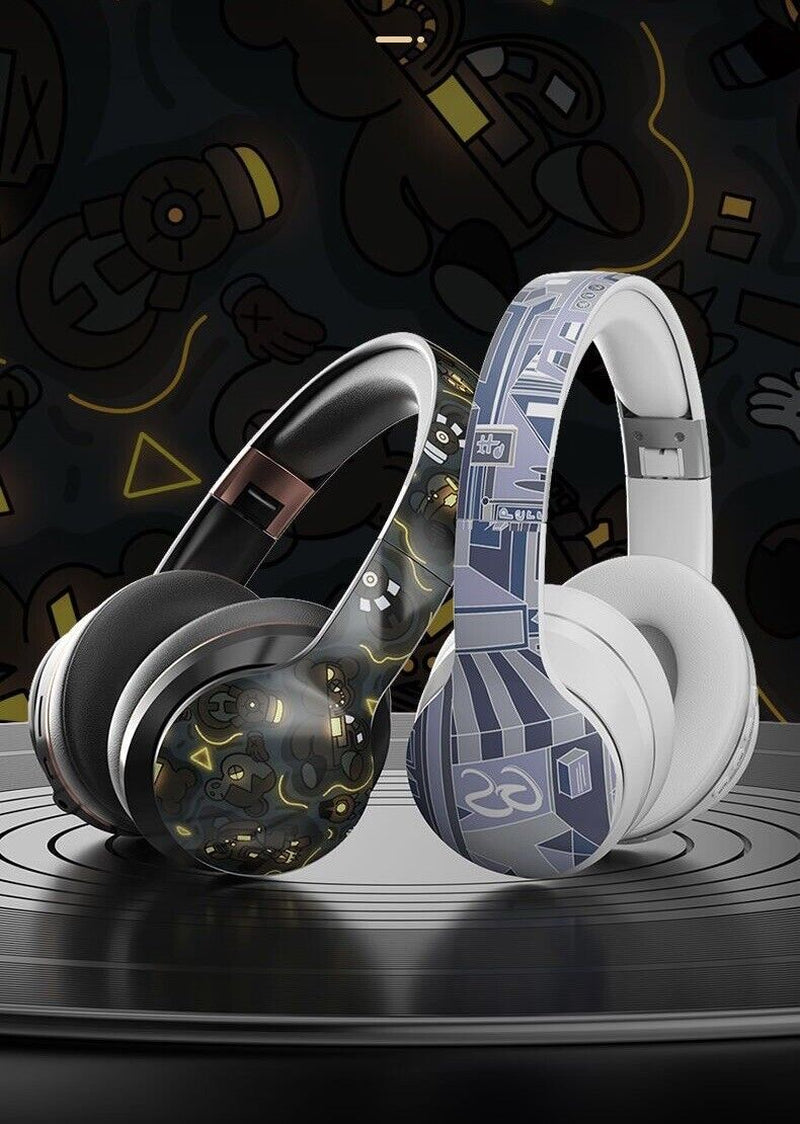 Wireless Bluetooth Headphones with Noise Cancelling, Over-Ear Hi-Fi Stereo Earphones with Bluetooth 5.2, Foldable & Ergonomic Design