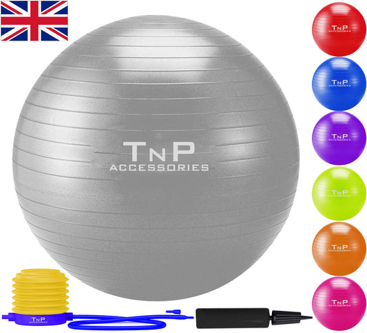 Anti-Burst Exercise Yoga Swiss Ball for Core Fitness, Pregnancy, Birthing, & Home Gym Workouts