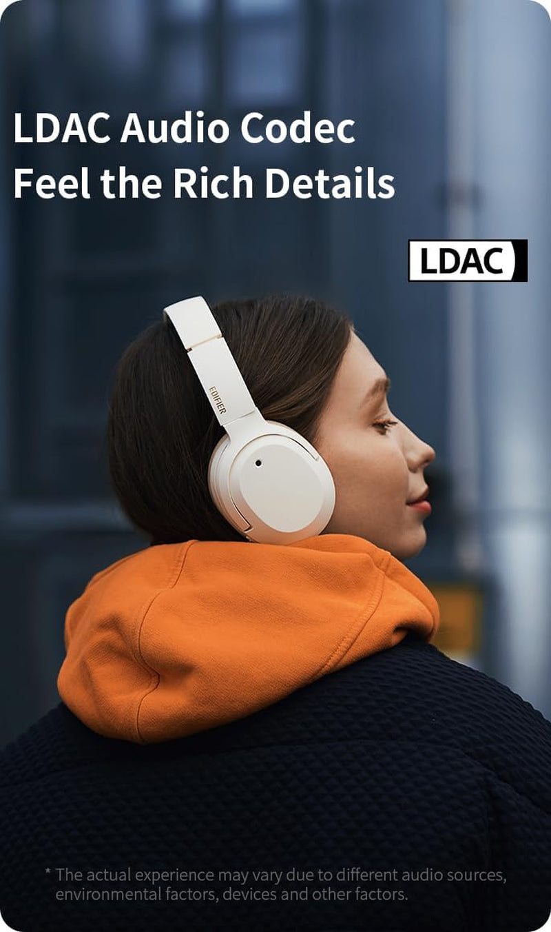 W820NB Active Noise Cancelling Bluetooth Headphones, over Ear Headphones Wireless Adjustable Headphones Wireless - Hi-Res Audio - 49H Playtime, Memory Foam Ear Cups, for Travel, Home Office