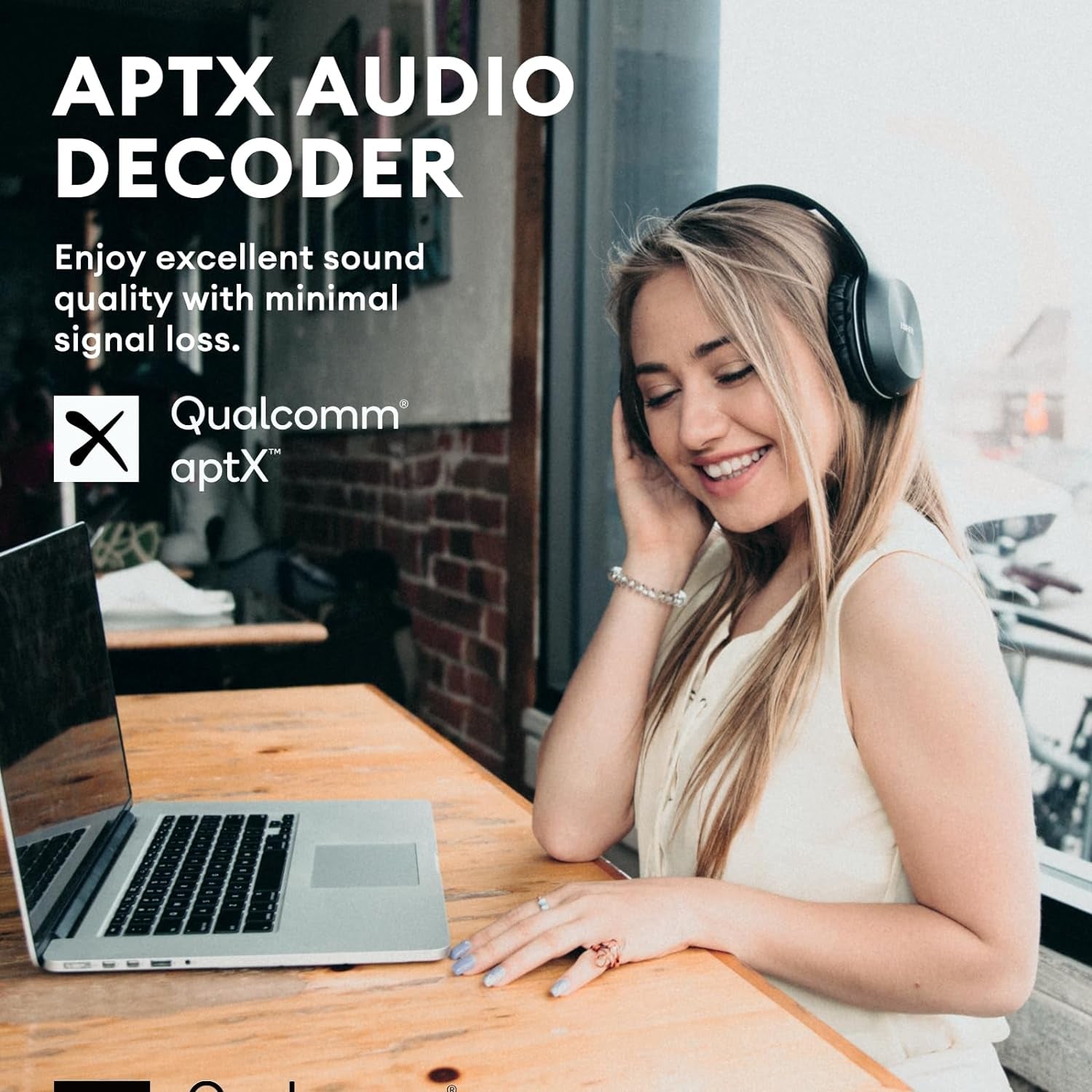 W800BT plus Wireless Over-Ear Headphones, Bluetooth Headset with CVC™ 8.0 Call Noise Cancelling, 55H Playback Time, Built-In Microphone, Physical Button and APP Control, Black