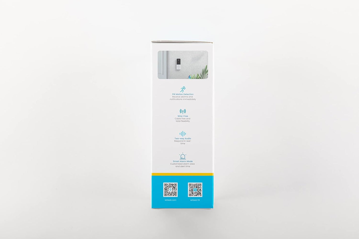Video Doorbell Wireless with Chime - 2K HD Doorbell Camera, Smart Home Security Door Bell Voice Message and Changer, Two-Way Audio, PIR Detection, Easy Installation, Night Vision