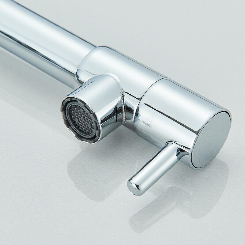 Modern Monobloc Pull Out Kitchen Mixer Tap Dual Spout Spray Single Lever Chrome