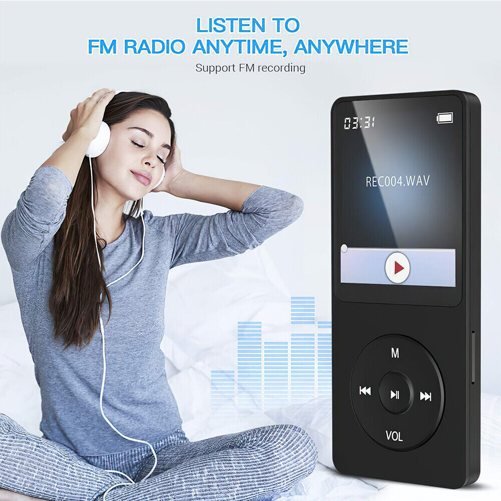 Support 128GB Bluetooth MP4/MP3 Lossless Music Player FM Radio Recorder Sport