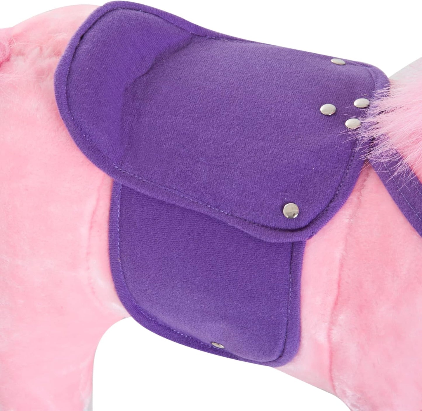 Wooden Action Pony Wheeled Walking Horse Riding Little Baby Plush Toy Wooden Style Ride on Animal Kids Gift W/Sound