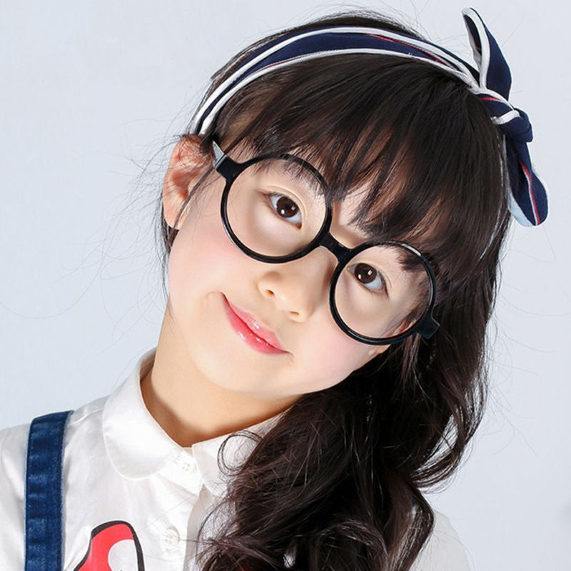 Retro Nerd Style Cute Baby round Glasses Frame No Lenses Candy Color Plastic