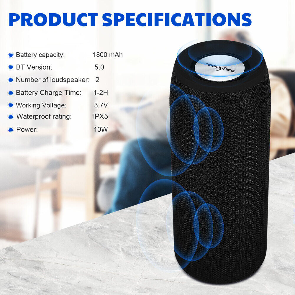 100W Bluetooth Speaker Boom Box High Bass Performance Portable Speaker