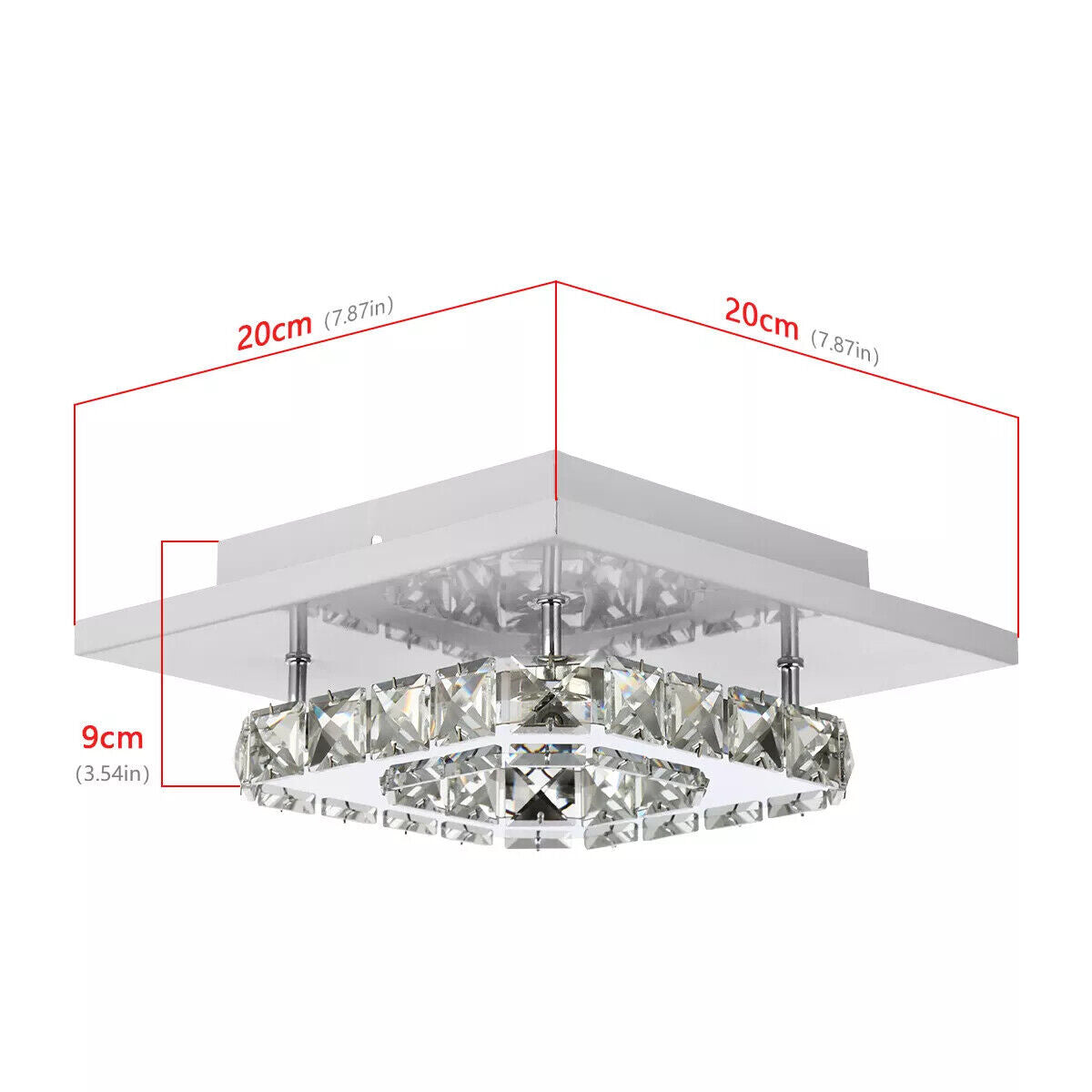 LED Crystal Ceiling Light Minimalist Modern Lamp Living Room Bedroom Lights