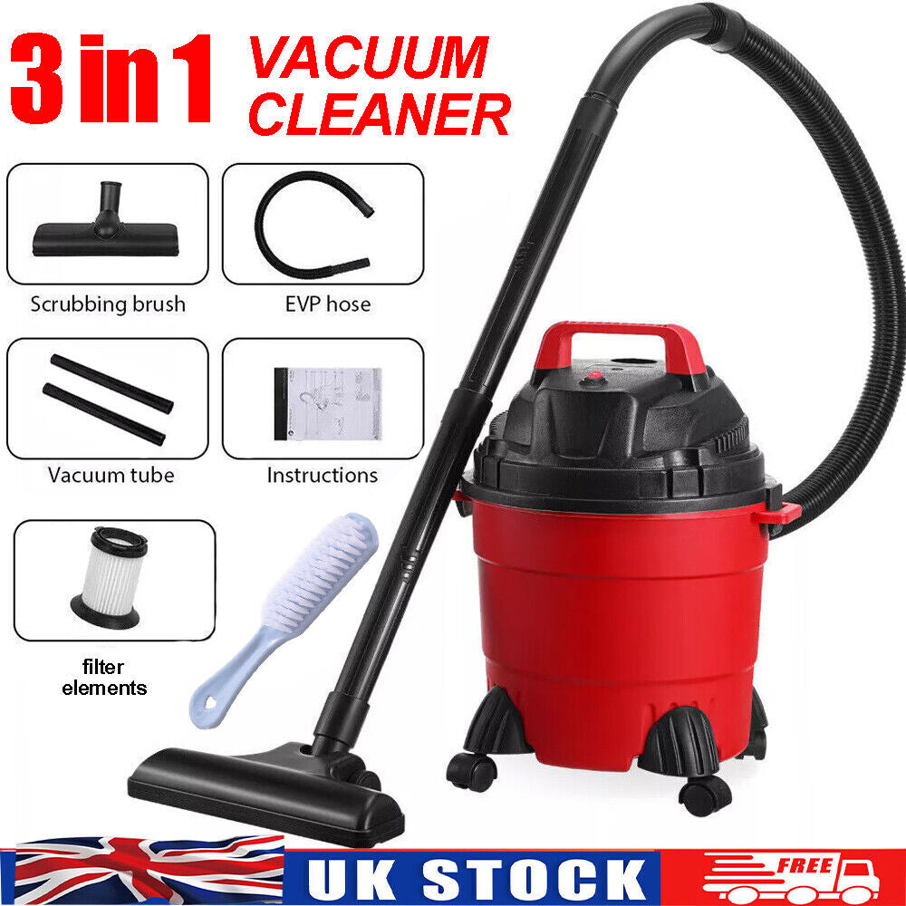 1500W Vacuum Cleaner Wet and Dry Bagless 15L Cylinder Powerful Compact Cleaning