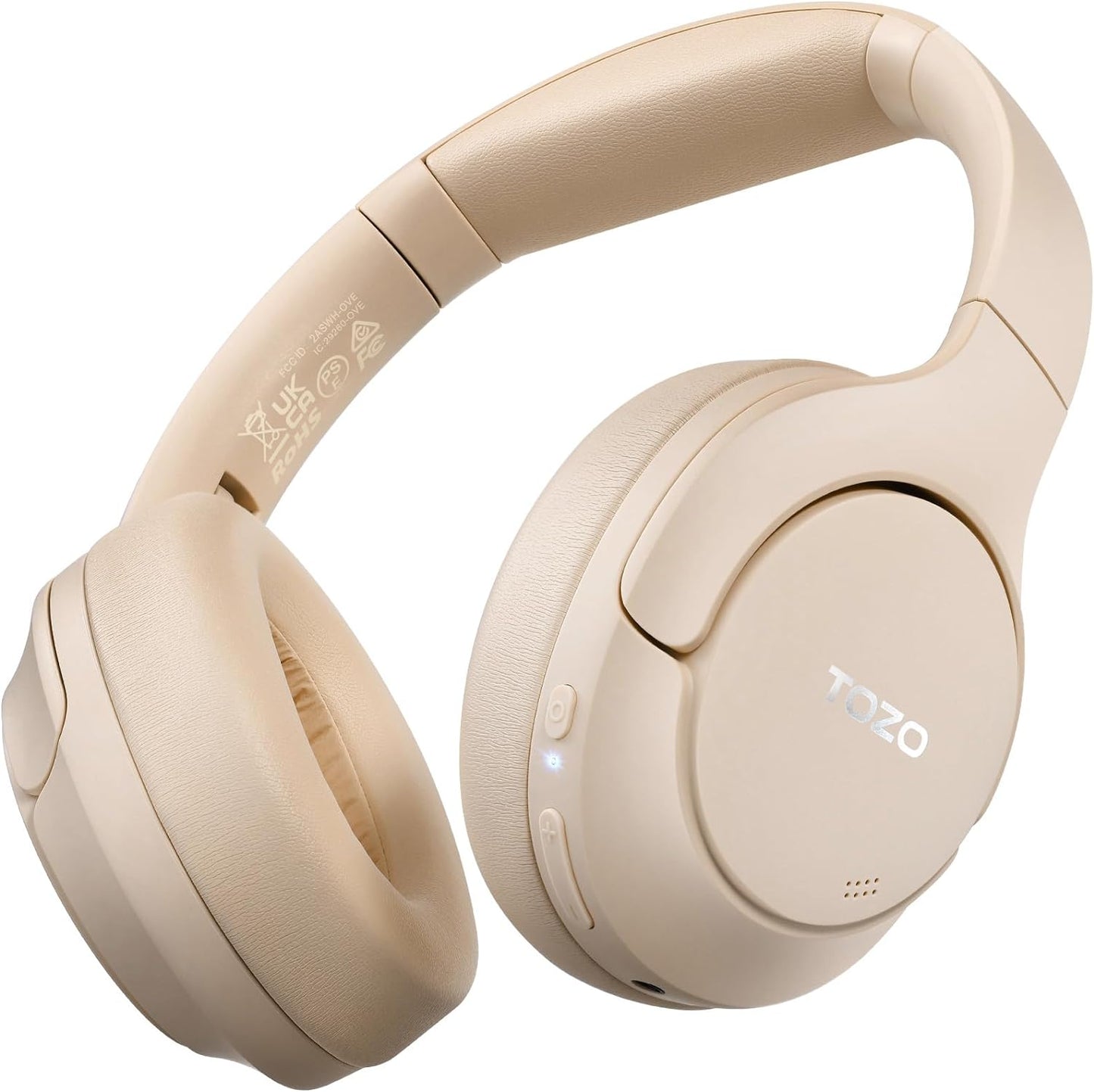 HT2 Hybrid Active Noise Cancelling Wireless Headphones, 60H Playtime Lossless Audio over Ear Bluetooth Headphones, Hi-Res Audio Deep Bass Foldable Lightweight Headset for Workout
