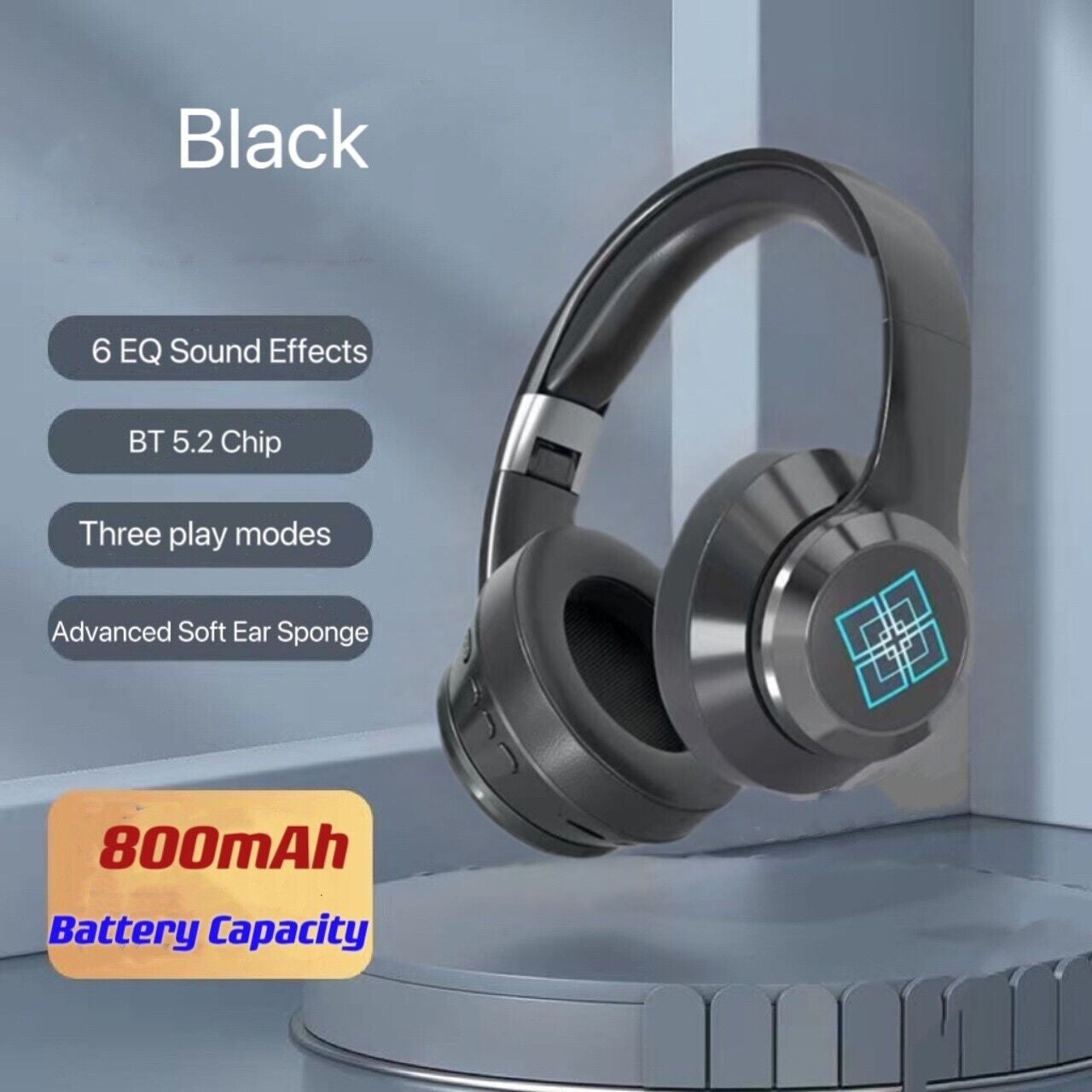 Wireless Bluetooth Headphones with Noise Cancelling Over-Ear Earphones featuring Bluetooth 5.2