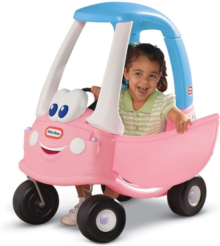 Cozy Coupe Car, Kids Rideon Foot to Floor Slider, Mini Vehicle Push Car with Real Working Horn, Clicking Ignition Switch & Petrol Cap, for Ages 18 Months Plus