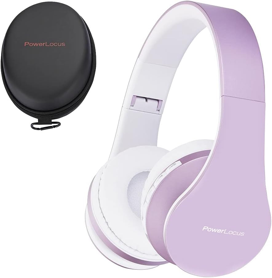 Wireless Bluetooth Over-Ear Stereo Foldable Headphones, Wired Headsets Noise Cancelling with Built-In Microphone for Iphone, Samsung, LG, Ipad (Black)