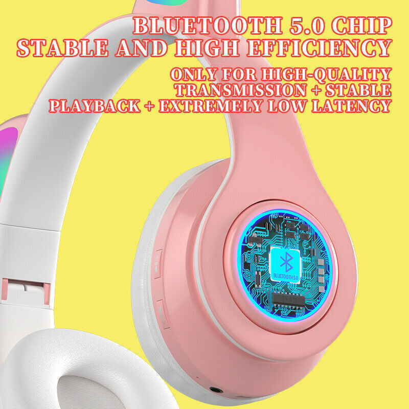 Wireless Bluetooth 5.0 Headphones with Noise Cancelling Over-Ear Earphones