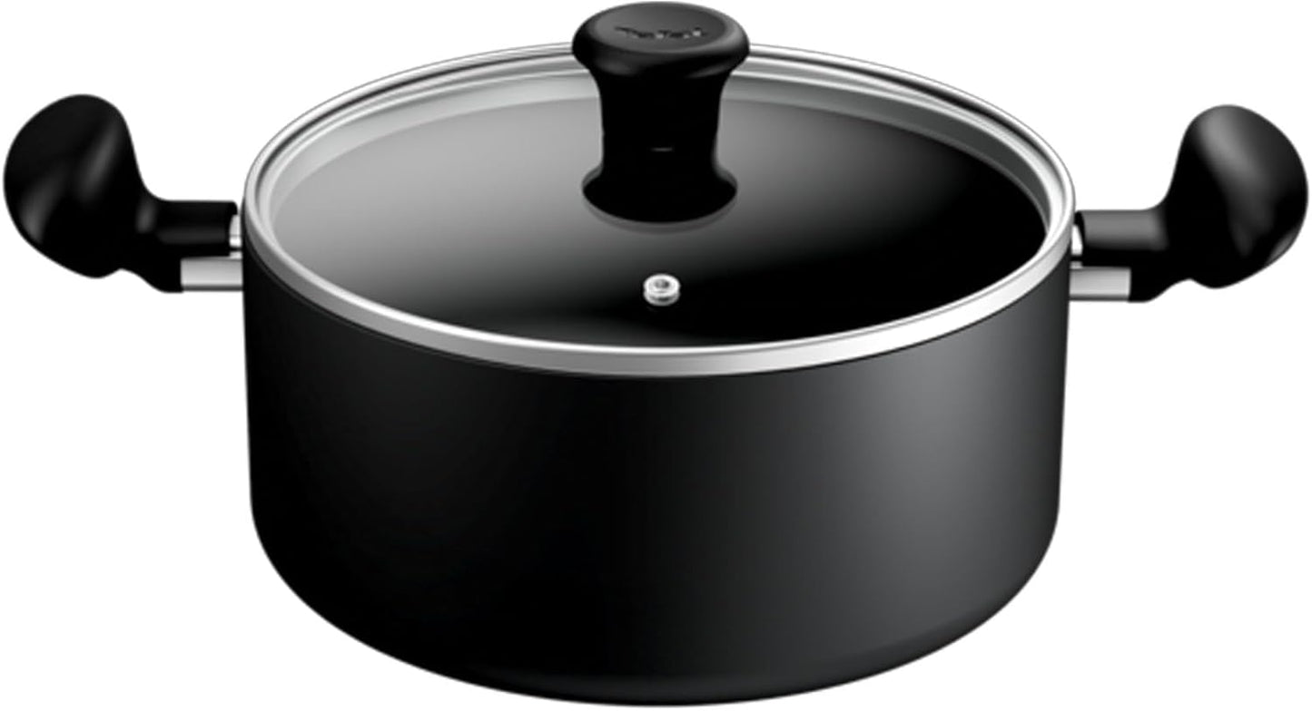Titanium Essential Stewpot 24 Cm + Lid, High-Performance Non-Stick Coating, Metal Spatula Safe, All Hobs excluding Induction, B9414644