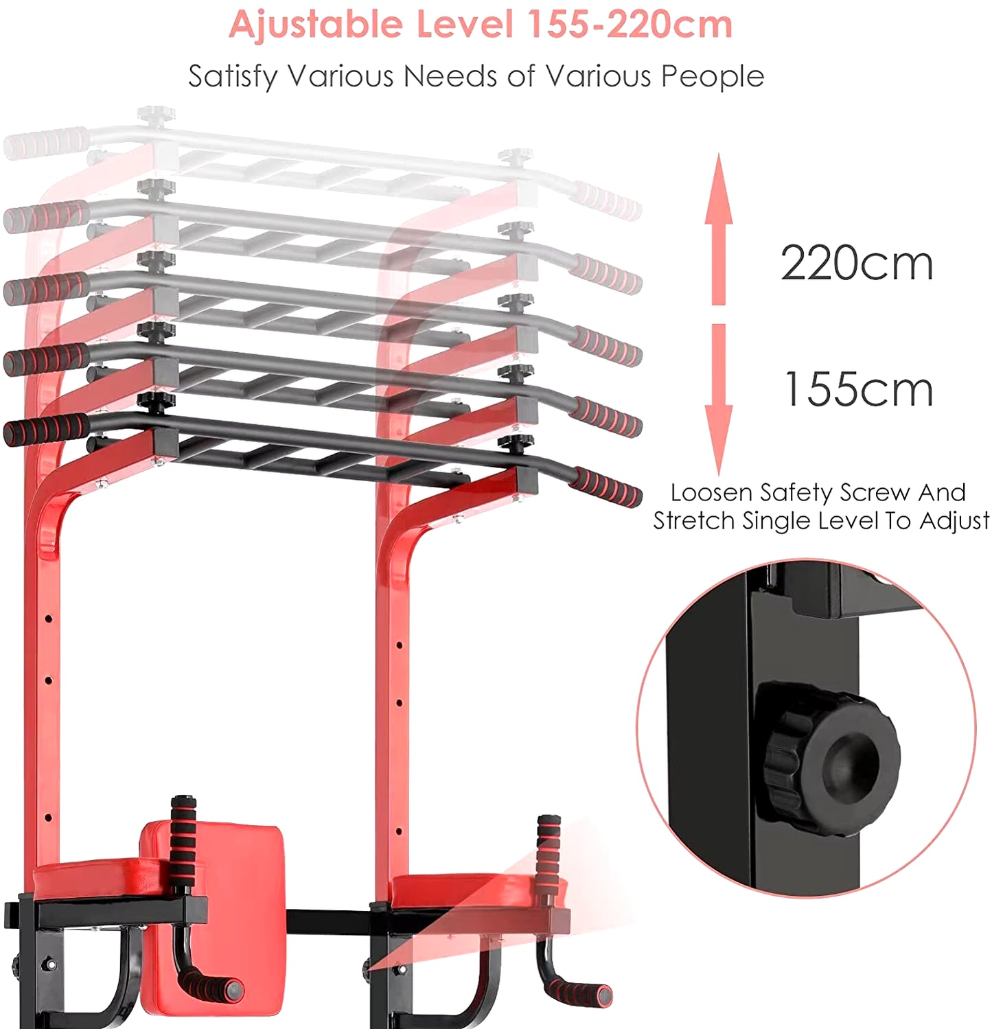 Power Tower Pull-Up Bar Strength Bodybuilding Station – 200Kg Capacity