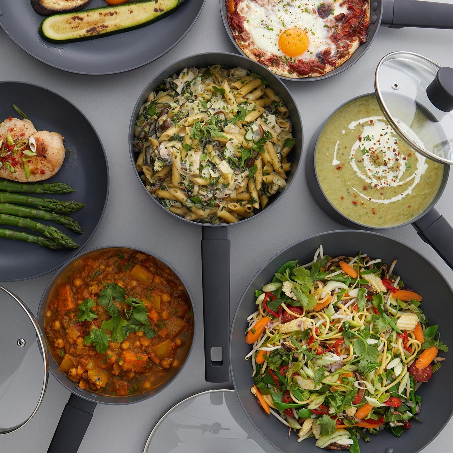 Russell Hobbs Shield 20 Cm Saucepan – Non-Stick Coating 10X Tougher*, Induction Suitable Cooking Pot, Tempered Glass Lid, Pressed Aluminium Casserole, Easy to Clean, Soft-Touch Handle
