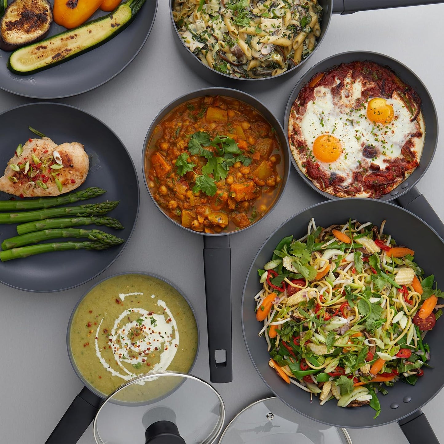 Russell Hobbs Shield 20 Cm Saucepan – Non-Stick Coating 10X Tougher*, Induction Suitable Cooking Pot, Tempered Glass Lid, Pressed Aluminium Casserole, Easy to Clean, Soft-Touch Handle